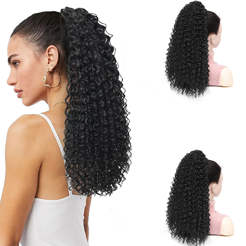 Afro Puff Curly Pony Tail Hair - Drawstring Afro Curly Puff Ponytail recension och pris