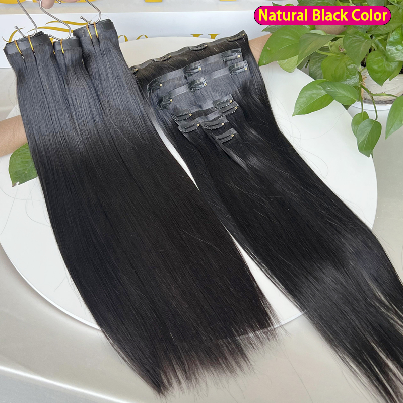 7Pcs Invisible Seamless PU Cli - Seamless Clip In Hair Extensions Human Hair recension och pris