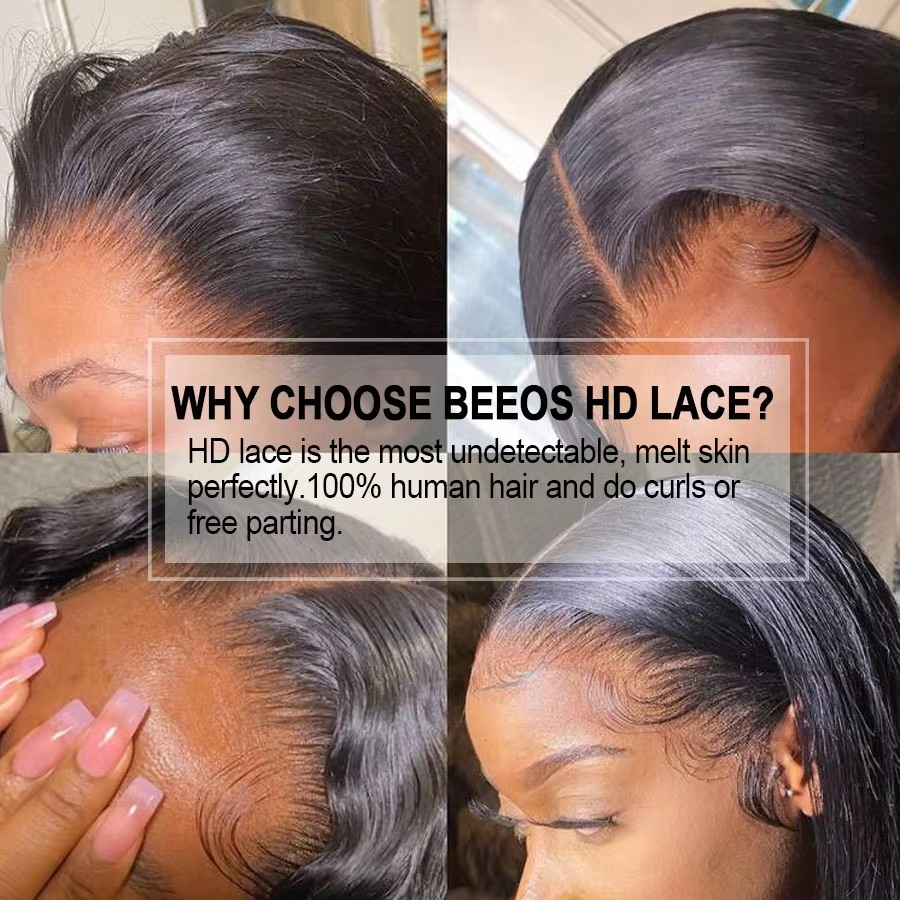 34 inch 13x4 HD Transparent La - Hd Lace Frontal Wig Human Hair Pre Plucked recension och pris