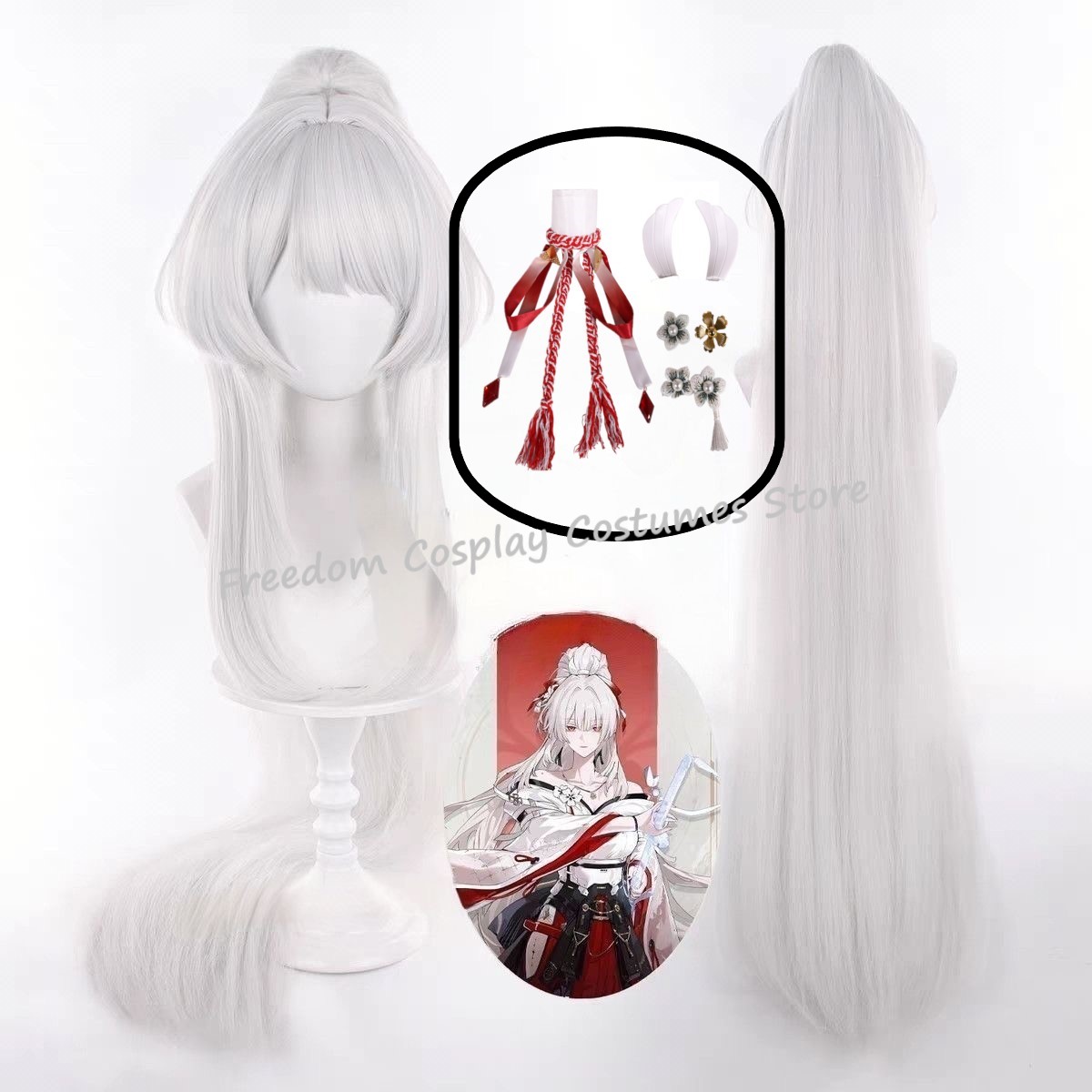 Game Wuthering Waves Hiyuki Co - Synthetic Wigs recension och pris