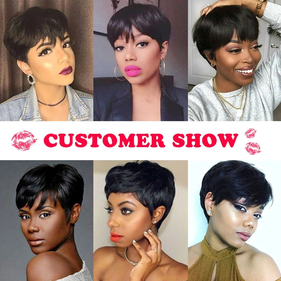 Short Pixie Cut Wig Human Hair - Short Pixie Cut Wig Human Hair Cheap recension och pris