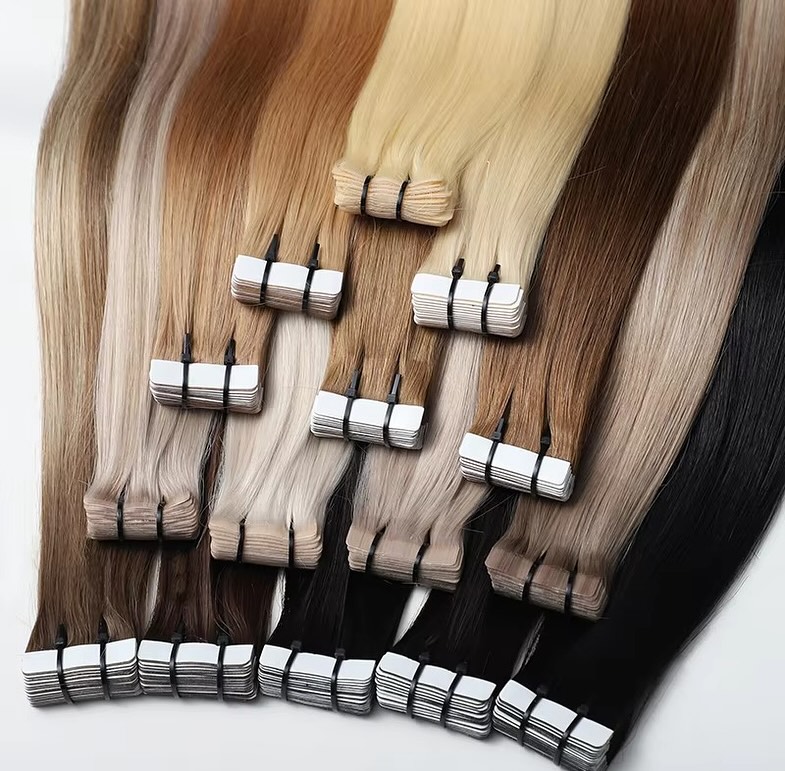 Tape Ins Human Hair Extensions - Invisible Tape In Extensions Real Hair recension och pris