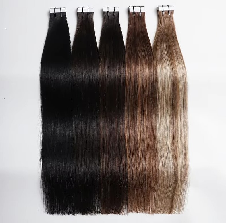 Tape Ins Human Hair Extensions - Invisible Tape In Extensions Real Hair recension och pris
